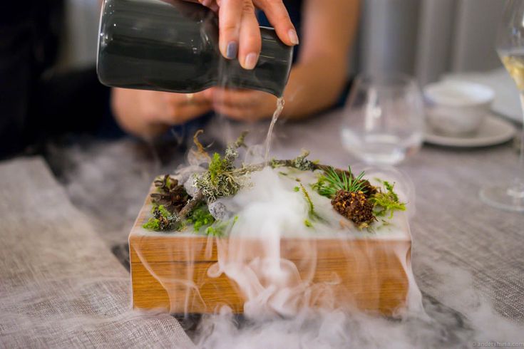 Food Presented with Dry Ice